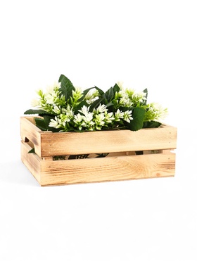 Подарочный ящик, 25×22×9 см, деревянный, цвет обожжённое дерево