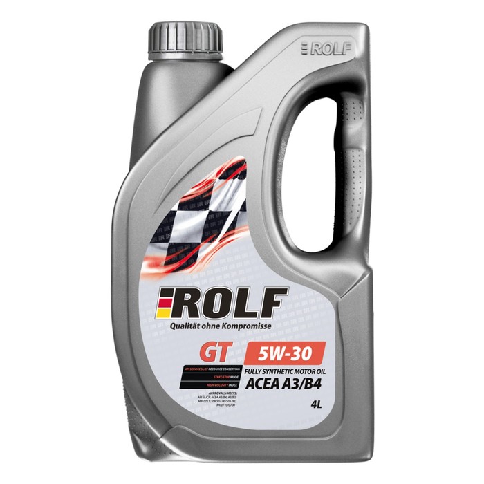 Масло моторное rolf GT 5/30 ACEA A3/B4, синтетическое, 4 л - Фото 1