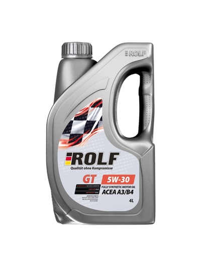Масло моторное rolf GT 5/30 ACEA A3/B4, синтетическое, 4 л