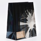 Пакет подарочный ламинированный вертикальный, упаковка, «Небоскрёб», радужная голография, М 26 х 32 х 12 см - Фото 2