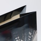 Пакет подарочный ламинированный вертикальный, упаковка, «Небоскрёб», радужная голография, М 26 х 32 х 12 см - Фото 5