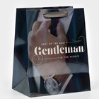 Пакет подарочный ламинированный, упаковка, «Джентельмен», радужная голография, MS 18 х 23 х 10 см - фото 24579124