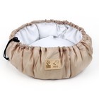 Лежанка для кошек и собак двусторонняя бежевая, 50-26х10 см - Фото 2