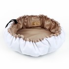 Лежанка для кошек и собак двусторонняя бежевая, 50-26х10 см - Фото 3