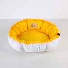 Лежанка для кошек и собак двусторонняя жёлтая, 50-30х12 см - Фото 5