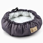 Лежанка для кошек и собак двусторонняя серая, 50-26х10 см - Фото 2