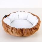 Лежанка для кошек и собак двусторонняя светло-коричневая, 50-30х12 см - Фото 2