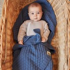 Плед детский (для новорожденных), цвет темно-синий, размер 95x95 см - Фото 3