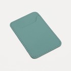 Картхолдер на телефон, кожа флотер, цвет мята - Фото 2