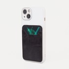 Картхолдер на телефон TEXTURA, кожа пулл-ап, цвет чёрный - Фото 3