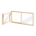 Окно двухстворчатое, одна створка открывается, двойное стекло 40х80 - фото 24315179