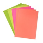 Бумага цветная неоновая А4, 8 листов, 4 цвета, тонированная, на скобе, 80 г/м2 "Фея" - Фото 2