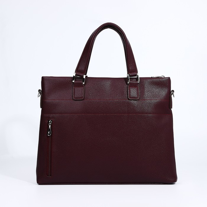 Сумка женская на молнии TEXTURA, большой размер, цвет бордовый - Фото 1