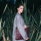 Сумка женская на молнии TEXTURA, большой размер, цвет бордовый - Фото 2