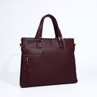 Сумка женская на молнии TEXTURA, большой размер, цвет бордовый - Фото 4