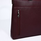 Сумка женская на молнии TEXTURA, большой размер, цвет бордовый - Фото 5