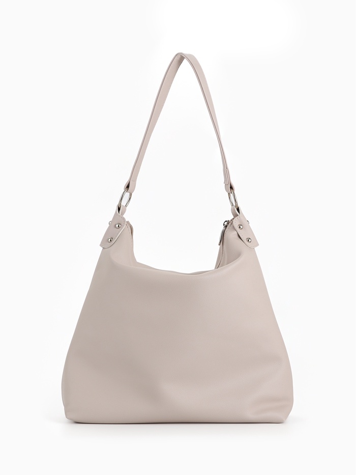 Сумка - мешок женская TEXTURA, на молнии, 32×11×32 см, бежевая