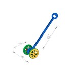 Каталка «Весёлые колёсики», с шариками, цвет сине-зелёный - фото 6631145