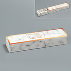 Коробка для конфет, кондитерская упаковка «Мрамор», 5 х 21 х 3.3 см - фото 318935126