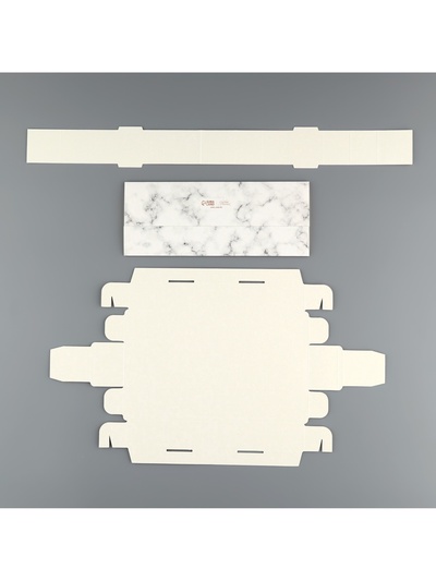Коробка для конфет, кондитерская упаковка, 5 ячеек, «Мрамор», 5×21×3.3 см