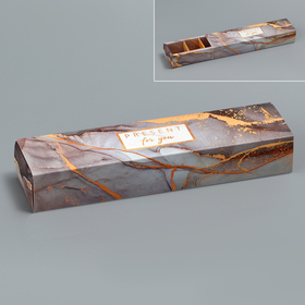 Коробка для конфет, кондитерская упаковка, 5 ячеек, «Камень», 5 х 21 х 3.3 см