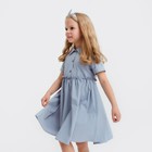 Платье для девочки с воротником KAFTAN, размер 30 (98-104), цвет серо-голубой - Фото 2