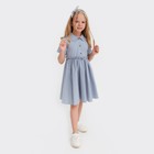 Платье для девочки с воротником KAFTAN, размер 32 (110-116), цвет серо-голубой - Фото 3