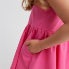 Платье для девочки с карманами KAFTAN, размер 34 (122-128), цвет ярко-розовый - Фото 4