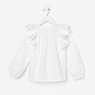 Рубашка для девочки KAFTAN, белая, размер 32 (110-116 см)