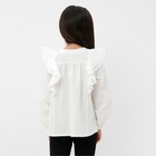 Рубашка для девочки KAFTAN, размер 32 (110-116), цвет белый - Фото 2