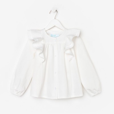 Рубашка для девочки KAFTAN, белая, размер 32 (110-116 см)