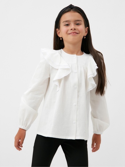 Рубашка для девочки KAFTAN, белая, размер 38 (146-152 см)