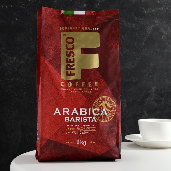 Кофе FRESCO Arabica Barista, зерно, пакет, 1000 г - Фото 1