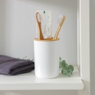 Подставка для зубных щёток «Бамбук», цвет белый - фото 9815015