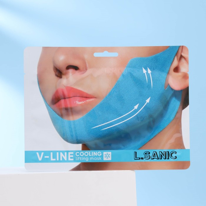 Маска-бандаж L.Sanic V-line для коррекции овала лица с охлаждающим эффектом, 20г - Фото 1