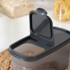 Ёмкость для сыпучих продуктов «Бест», 1 л, 9,5×19×9,5 см, прозрачная, крышка серая - Фото 5
