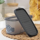 Ёмкость для сыпучих продуктов «Бест», 1 л, 9,5×19×9,5 см, прозрачная, крышка серая - Фото 6