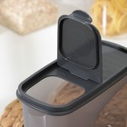 Ёмкость для сыпучих продуктов IDEA «Бест», 1.5 л, 9.5×19×14 см, пластик, серая - Фото 5