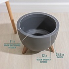 Кашпо для цветов на ножках «Флориан», 12 л (11 л), d=35 см, h=25.5 см, со вставкой, цвет графитовый - Фото 8