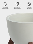 Кашпо для цветов на ножках «Флориан», 5.5 л (4.2 л), d=25 см, h=18.5 см, со вставкой, белый ротанг - Фото 2