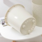 Кашпо для цветов со вставкой «Этна», 9.5 л, d=28 см, h=27 см, белое - Фото 3