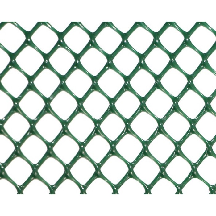Сетка садовая для ограждения, 0.4 × 10 м, ячейка 7 × 7 мм, цвет хаки