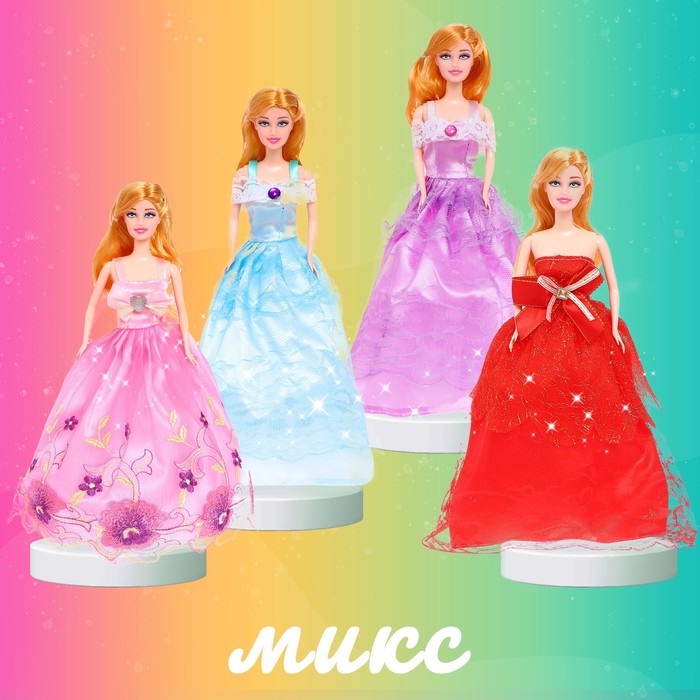 Кукла-модель «Синтия» в платье, МИКС 54990