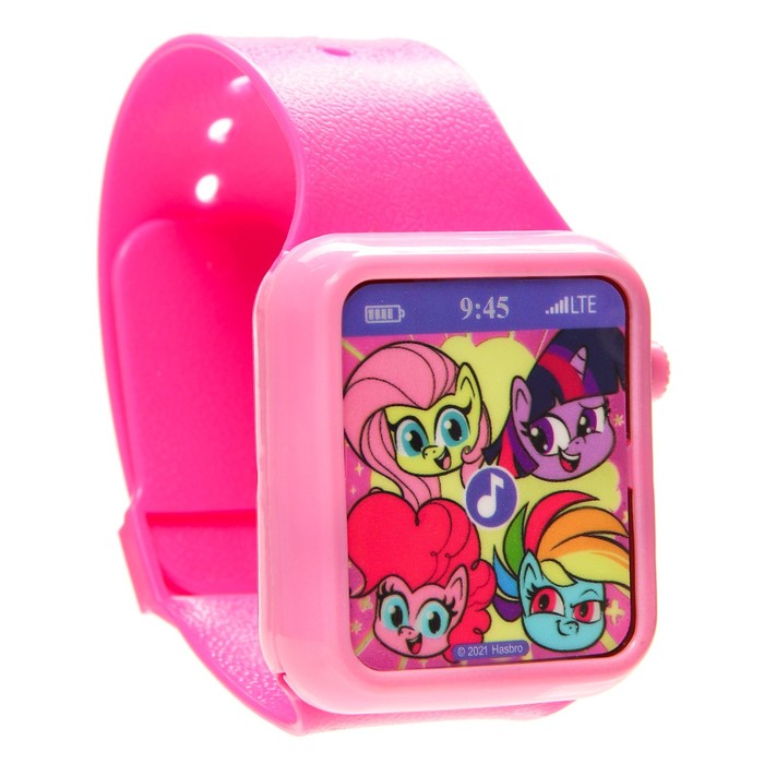Часы музыкальные My little pony, звук, цвет розовый - фото 1885401409