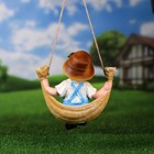 Подвесной декор "Мальчик Вася на качелях" 25х23х13см - фото 26132762