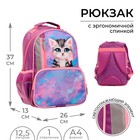 Рюкзак школьный, 37 х 26 х 13 см, эргономичная спинка, Calligrata ОРТ "Котик" - фото 318935876