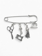 Булавка «Швея», 6.5 см, цвет белый в чернёном серебре - Фото 3