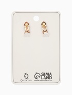 Клипсы "Вечеринка" лесенка, цвет белый в золоте - фото 809487951