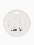 Пусеты 6 пар «Жемчужные», планеты, бело-синие в серебре - Фото 5