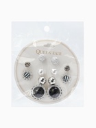 Пусеты 6 пар «Жемчужные», планеты, бело-синие в серебре  (артикул 7635945)  большой выбор товаров оптом и в розницу по низким ценам с доставкой